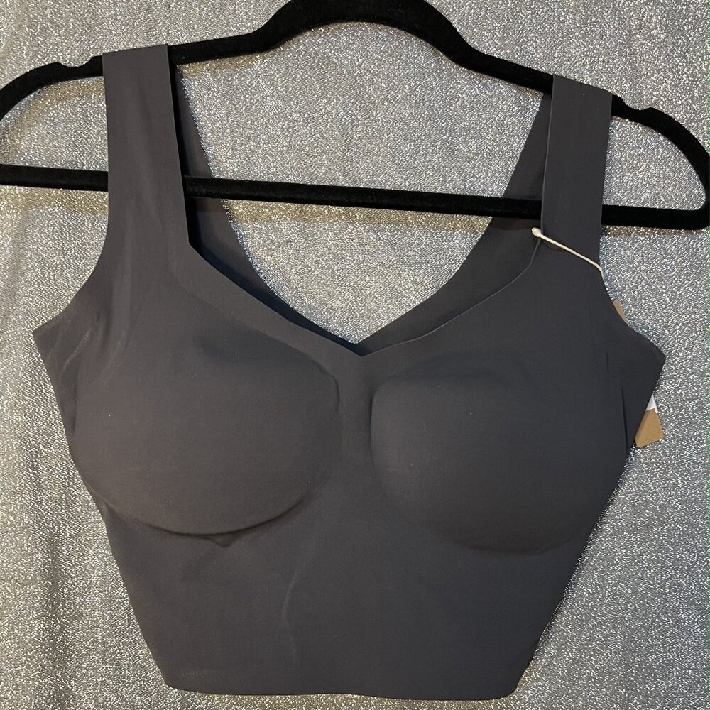 SKIMS - Naked, SCOOP LONGLINE BRALETTE, (NWT), Black, Medium